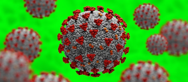 코로나 바이러스 코로나 바이러스 전염병 전염병 Covid19 개념 3d 렌더링 그림