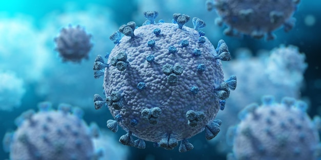Corona Virus Coronavirus Epidemische Pandemie Covid19 Concept 3d render illustratie