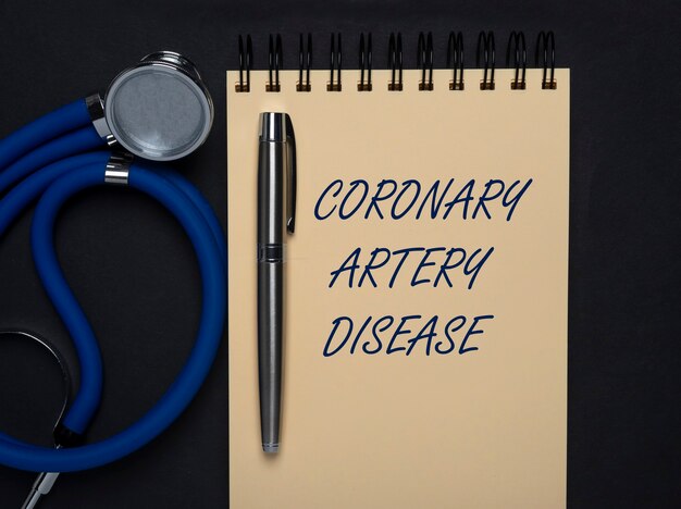 Photo coronary artery disease. heart health and care.