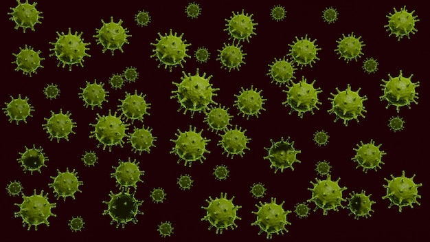 Coronavirus 2019-ncov microscoopvirus close-up 3d-rendering