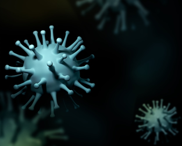 coronavirus 3d render achtergrond