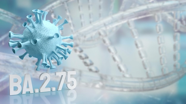 the coronavirus ba275 for outbreak or medical concept 3d rendering