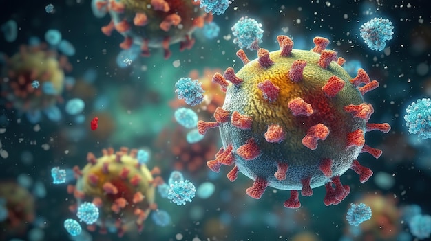 Coronavirus-bacterie die luchtweginfecties veroorzaaktGeneratieve AI