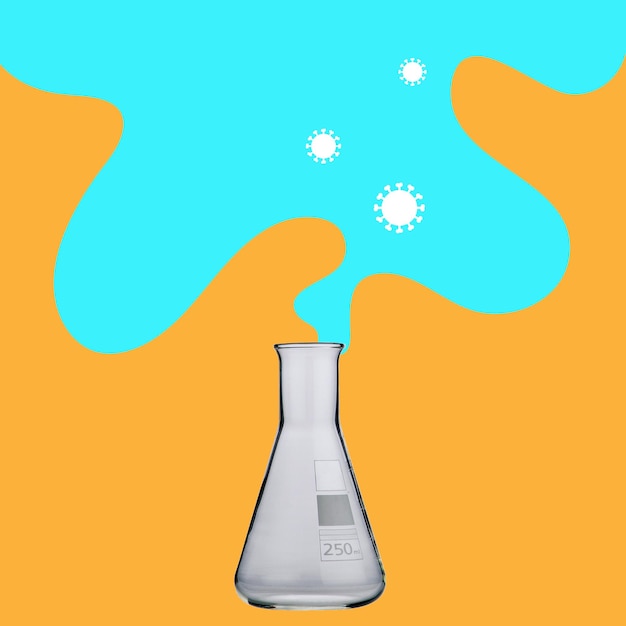 Coronavirus covid-19 in lab test with concept new