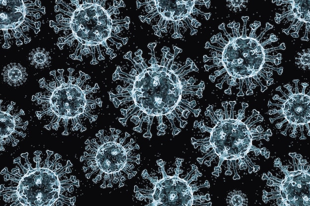 coronavirus covid-19 texture. 3d rendering model. illustration for texture