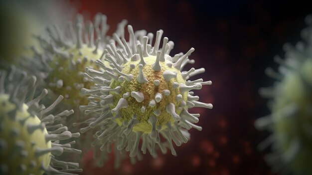 Foto coronavirus die besmettelijke ziekten veroorzaakt close-up