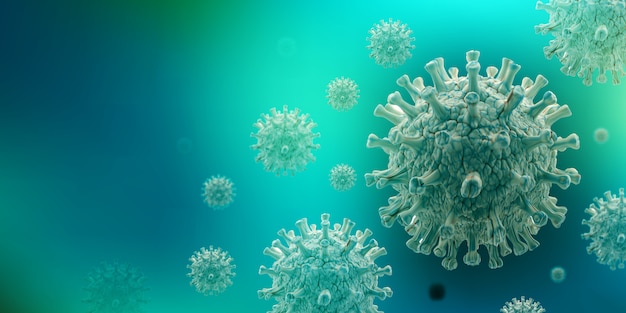 Coronavirus drijvend ontwerp
