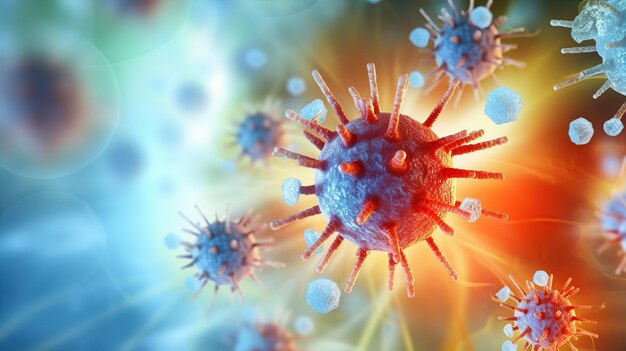 Foto illustrazione del coronavirus nuovi virus mortali che causano malattie come il covid-19 o la sars