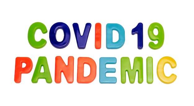 Текст пандемии коронавируса COVID19 PANDEMIC на белом фоне Глобальная пандемия