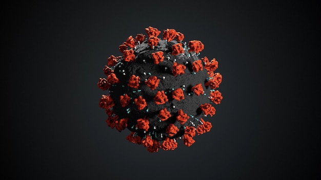 Coronavirus Particle Dark Background