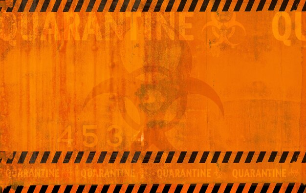 Photo coronavirus quarantine danger zone abstract background