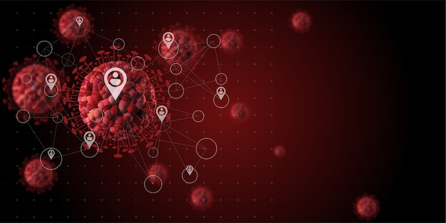 Coronavirus realistische cellen zweven