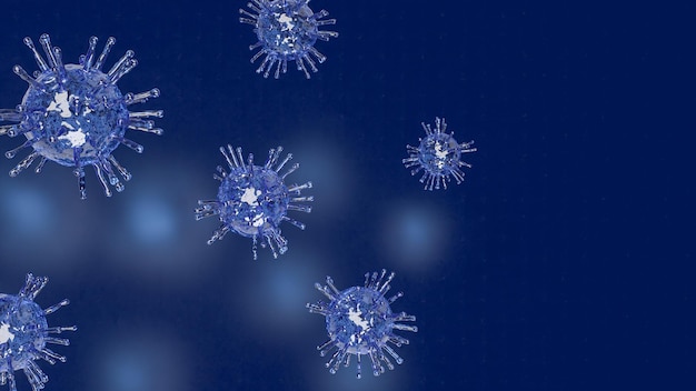 The coronavirus for sci or medical concept 3d rendering