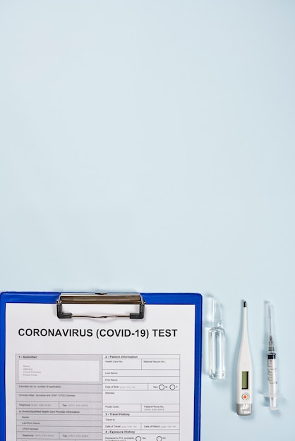 Photo coronavirus test form