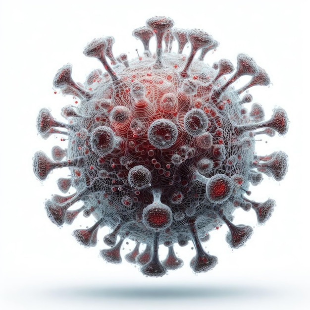 Coronavirus type virus illustration isolated on a white background