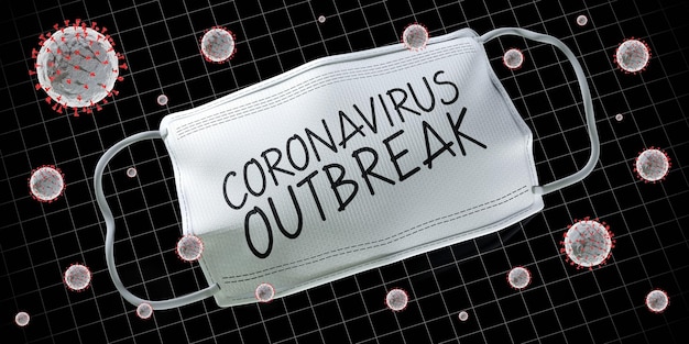 Coronavirus uitbraak concept 3d illustratie