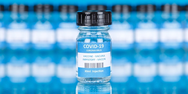 Coronavirus vaccine bottle corona virus covid19 covid vaccines banner