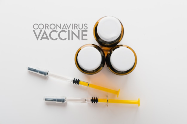 Coronavirus Vaccine in syringes