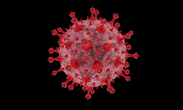 Coronavirus ziekte COVID19 infectie medische illustratie China ziekteverwekker respiratoire griep covid virus cellen Nieuwe officiële naam voor Coronavirus ziekte genaamd COVID19 3D Rendering