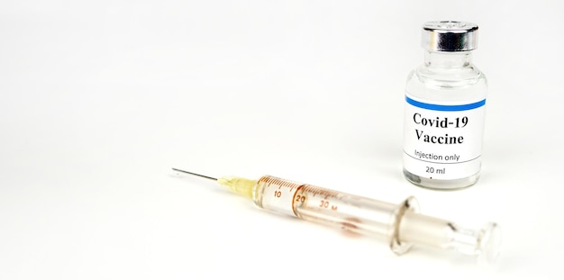 CoronavirusCOVID19Vaccine and syringe injectionImmunization and treatment from corona virus