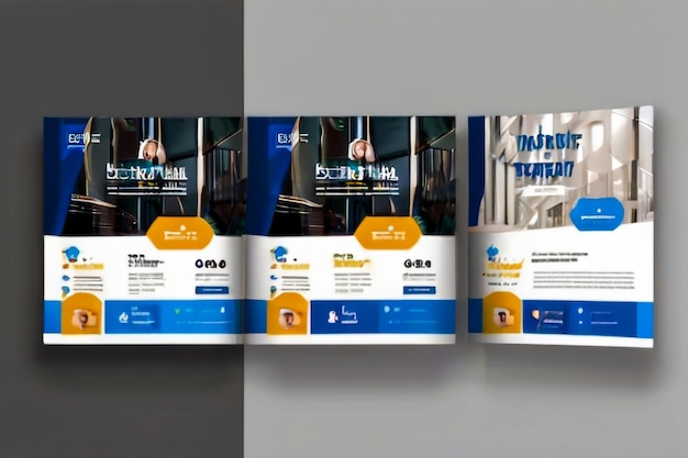 Corporate BiFold Brochure Template Business Corporate Bifold Brochue Template Professional