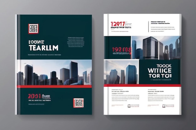 Photo corporate book cover design template in a4 can be adapt to brochure annual repor