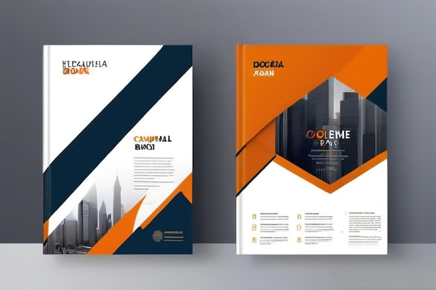 Corporate Book Cover Design Template in A4 Can be adapt to Brochure Annual Repor