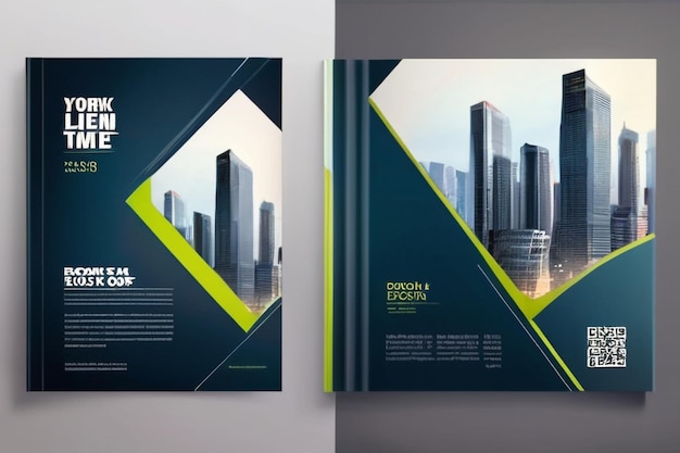 Photo corporate book cover design template in a4 can be adapt to brochure annual report