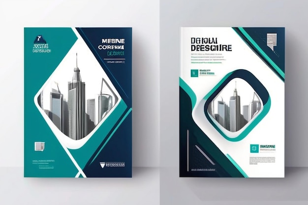 Photo corporate book cover design template in a4 can be adapt to brochure annual report