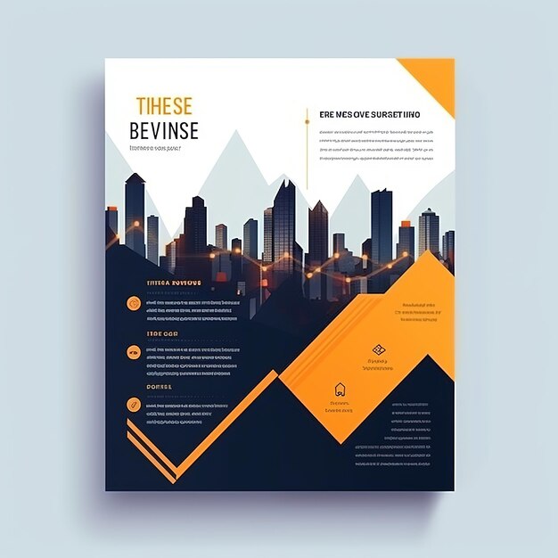 Corporate Book Cover Design Template in A4 Can be adapt to Brochure Generative Ai