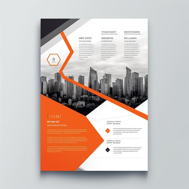 Corporate book cover design template in a4 kan worden aangepast aan brochure generative ai