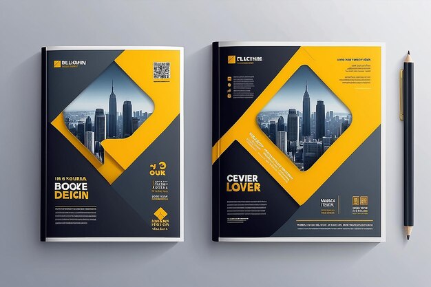 Foto corporate book cover design template in a4 kan worden aangepast aan brochure jaarverslag tijdschrift poster