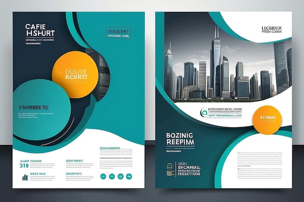 Corporate Book Cover Design Template in A4 Kan worden aangepast aan Brochure Jaarverslag Tijdschrift Poster