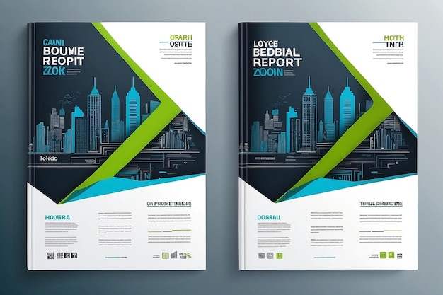 Corporate Book Cover Design Template in A4 Kan worden aangepast aan Brochure Jaarverslag