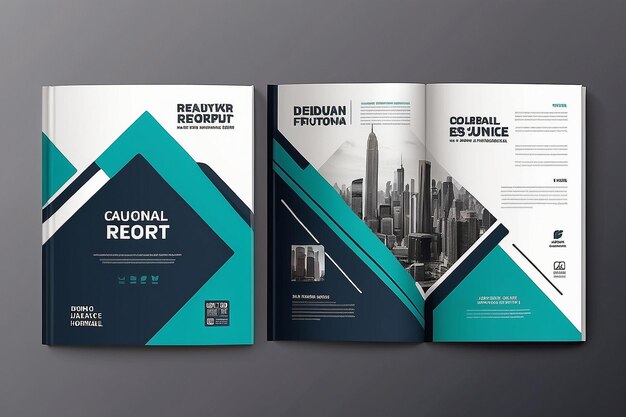 Corporate Book Cover Design Template in A4 Kan worden aangepast aan Brochure Jaarverslag