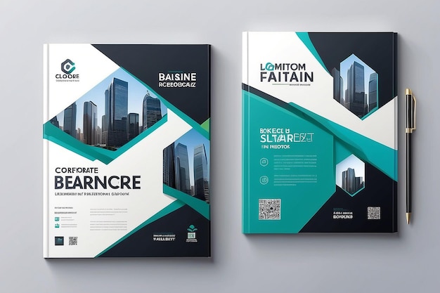 Corporate Book Cover Design Template in A4 Kan worden aangepast aan Brochure Jaarverslag