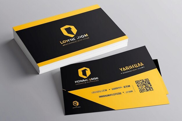 Photo corporate business card print template personal visiting card with company logo