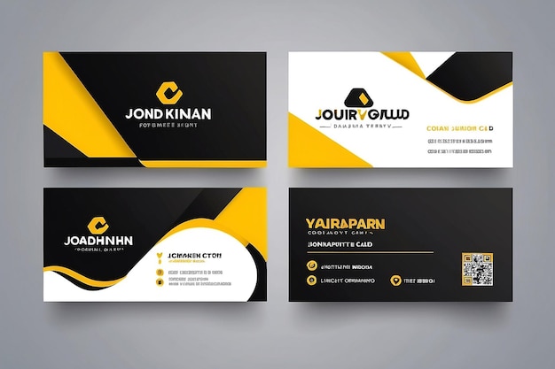 Corporate Business Card Print Template Persoonlijk visitekaartje met bedrijfslogo