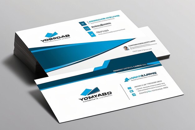 Photo corporate business card template