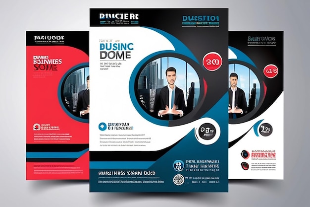 Photo corporate business flyer corporate vector design