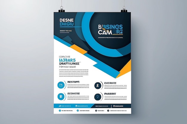 Photo corporate business flyer corporate vector design