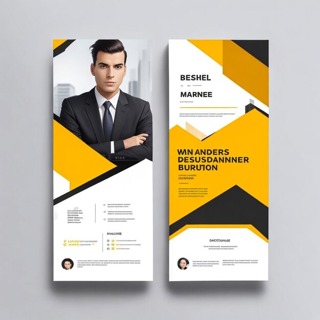 Photo corporate business flyer poster design layout background template flyer in a4 size vector