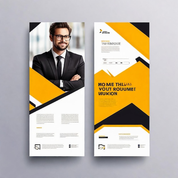 Photo corporate business flyer poster design layout background template flyer in a4 size vector