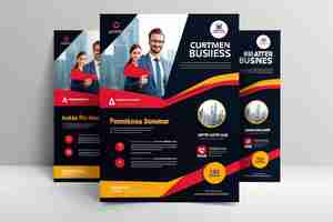 Photo corporate business flyer template design