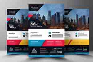 Photo corporate business flyer template design