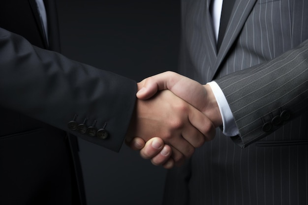 Corporate business handshake between business partners