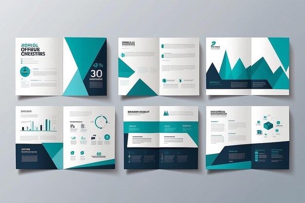 Photo corporate business presentation guide brochure template