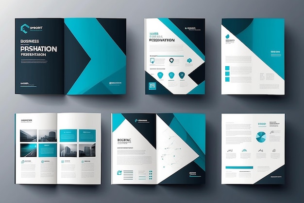 Photo corporate business presentation guide brochure template