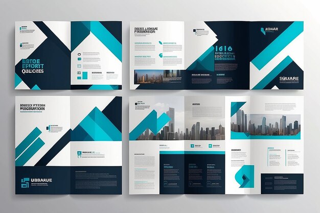 Photo corporate business presentation guide brochure template