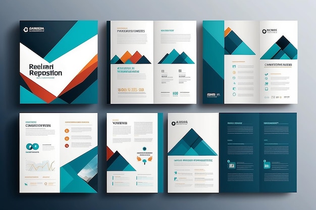 Photo corporate business presentation guide brochure template